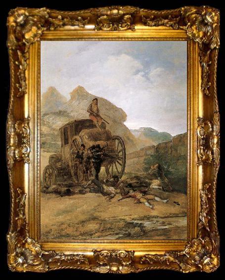 framed  Francisco Goya Assault on a Coach, ta009-2